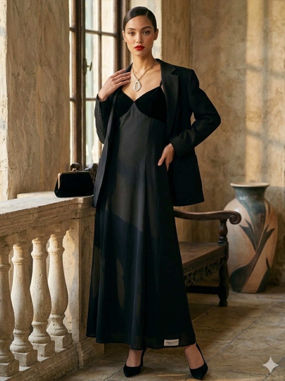 Jump Apparel Co. Black Sleeveless Junior Midi Cocktail Prom Dress Size 11/12